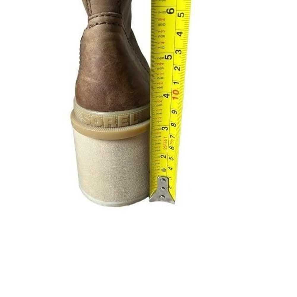 Sorel Hi-Line Heel Lace Boots size 12 Brown Chunk… - image 12