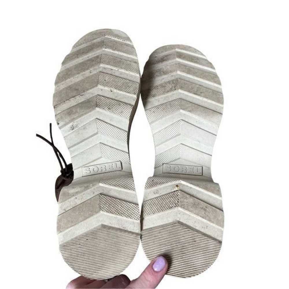 Sorel Hi-Line Heel Lace Boots size 12 Brown Chunk… - image 4