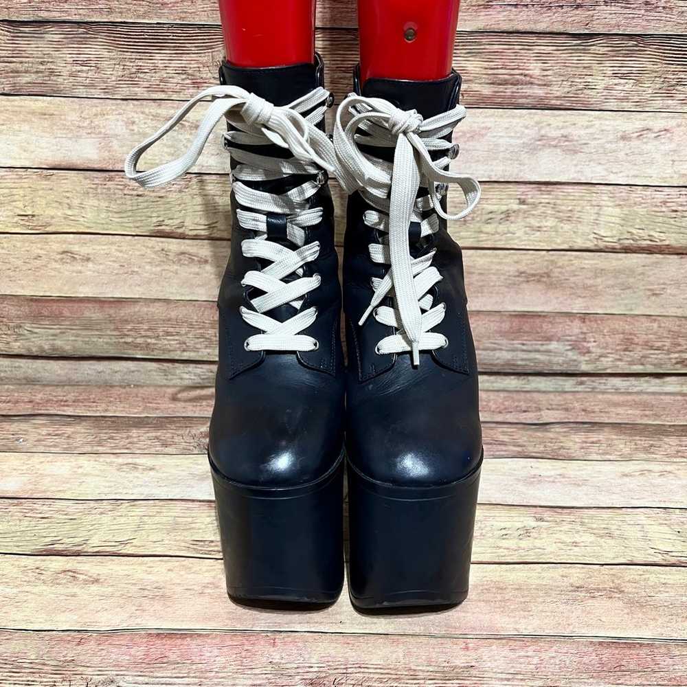 UNIF Black Leather Salam Platform Boots - image 5