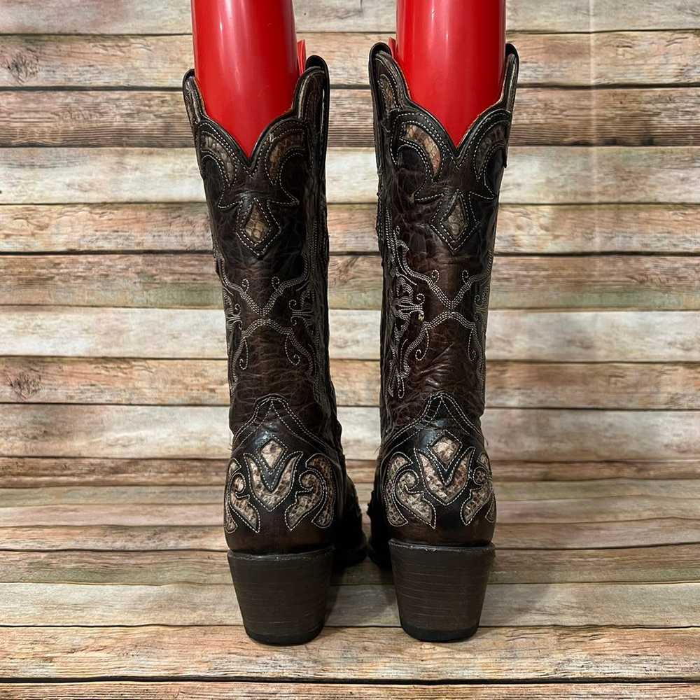 Stetson Brown Python pointed Boots - image 6
