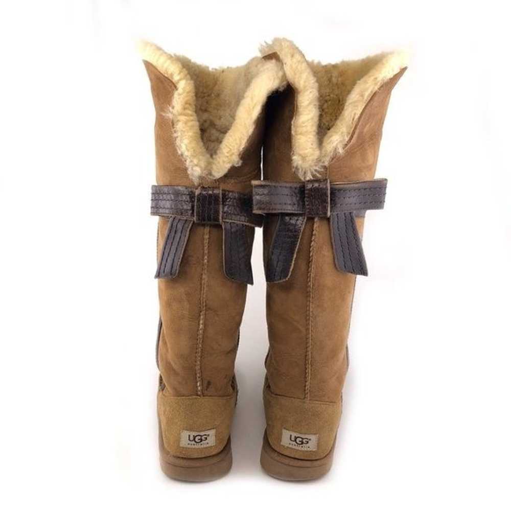UGG Genevieve Brown Leather Sheepskin Tall Winter… - image 6