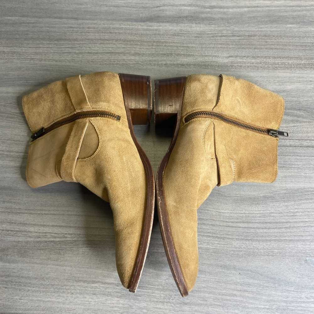 Frye Tan Suede Engineer Harness Ankle Boots 10B - image 4