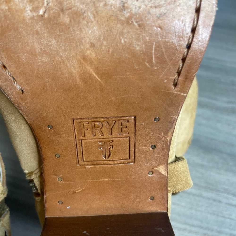 Frye Tan Suede Engineer Harness Ankle Boots 10B - image 8