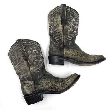 Old Gringo Polo Black Leather Cowboy Boots Embroi… - image 1