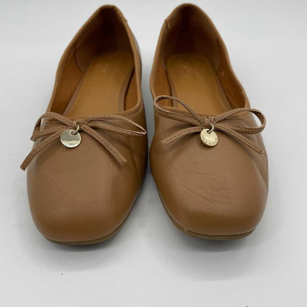TED BAKER Womens Leather Tan Ballet Flats Size 39… - image 2