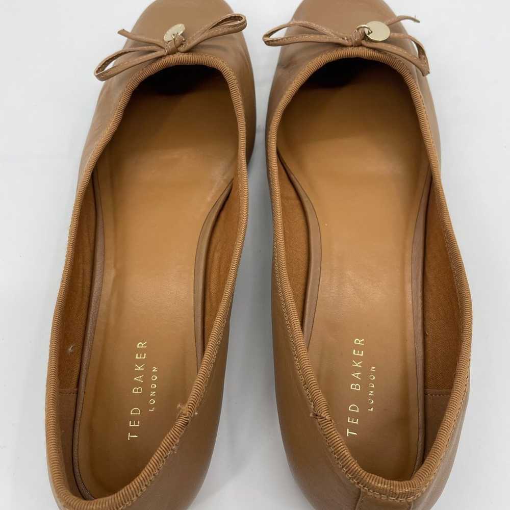 TED BAKER Womens Leather Tan Ballet Flats Size 39… - image 8