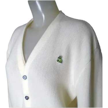 Mens Golf Cardigan, 60s White Sweater for Men, VF… - image 1