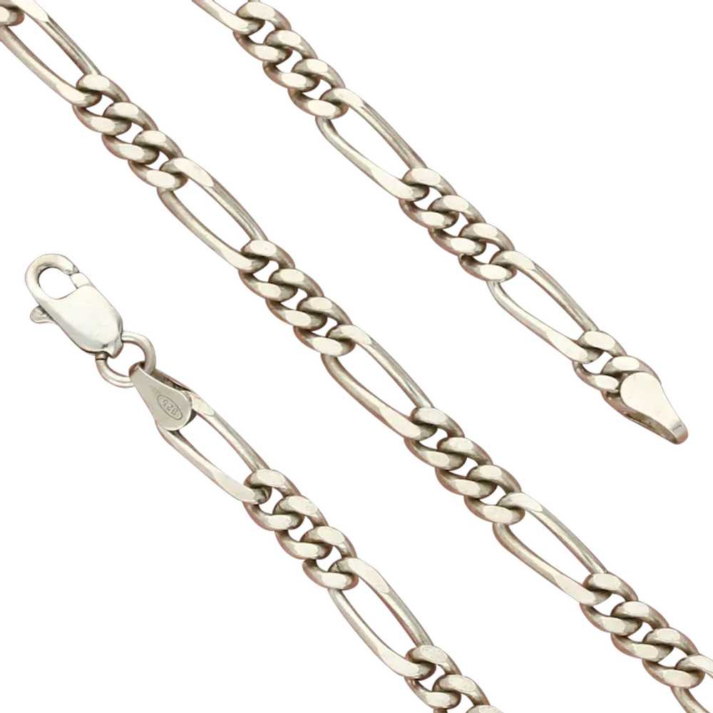 Sterling Silver 5Mm Figaro Chain Necklace Size 18… - image 1