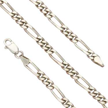 Sterling Silver 5Mm Figaro Chain Necklace Size 18… - image 1