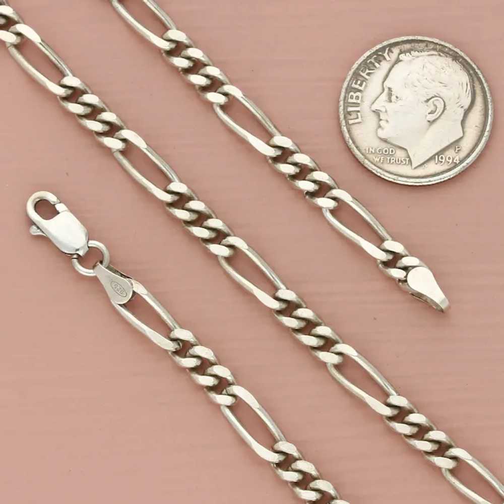 Sterling Silver 5Mm Figaro Chain Necklace Size 18… - image 4