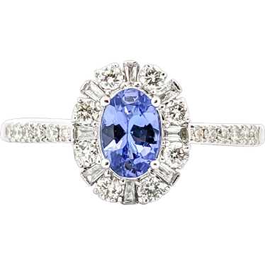 .50ct Tanzanite & .30ctw Diamond Ring In White Gol