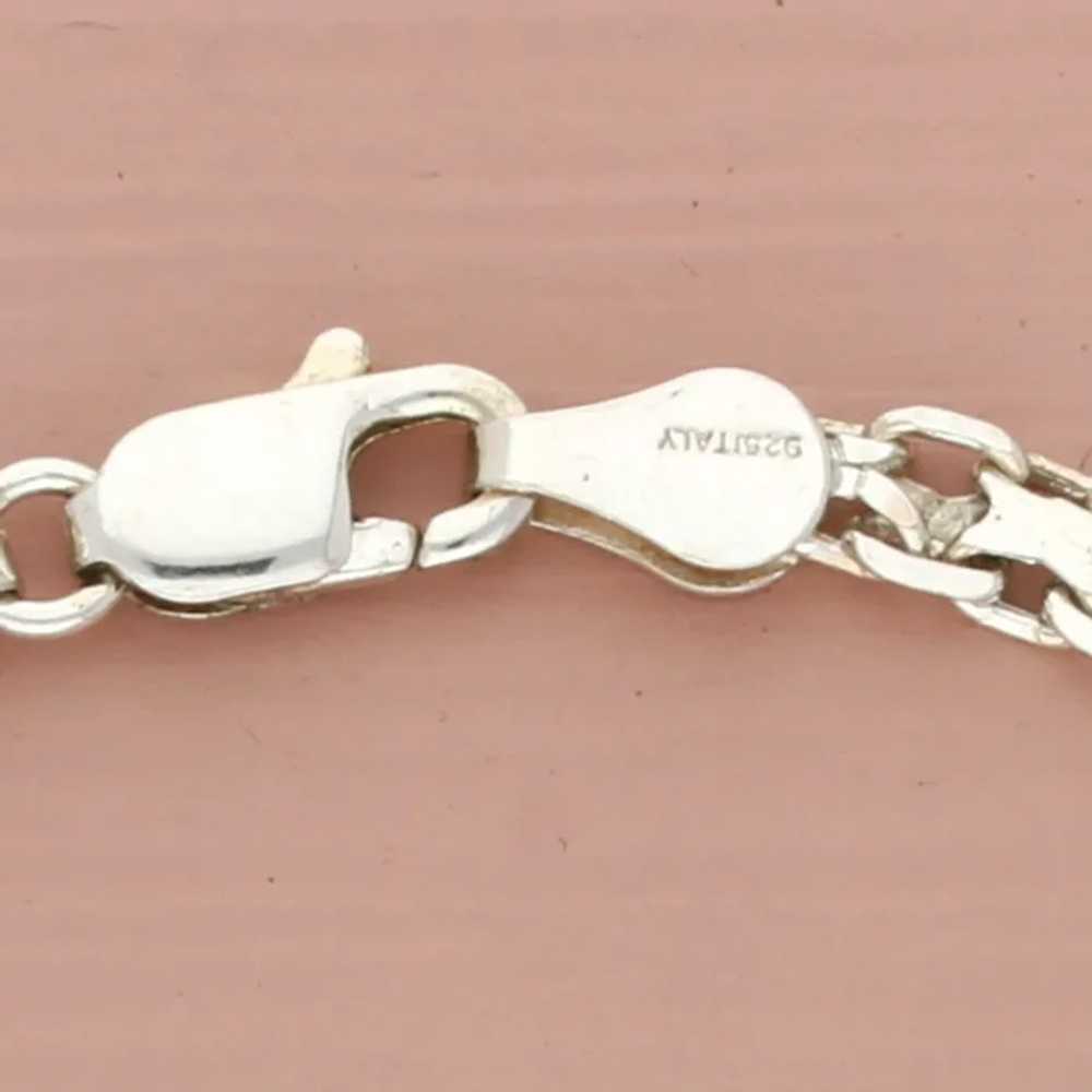 Sterling Silver Italy 4Mm Bismark Chain Bracelet … - image 4