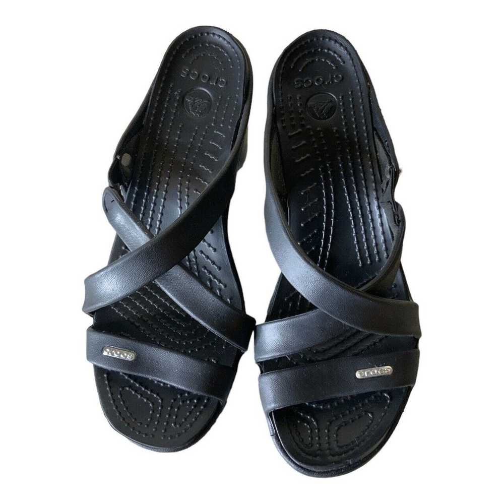 Crocs Cyprus IV Sandals Women's Size 8 Black Stra… - image 6