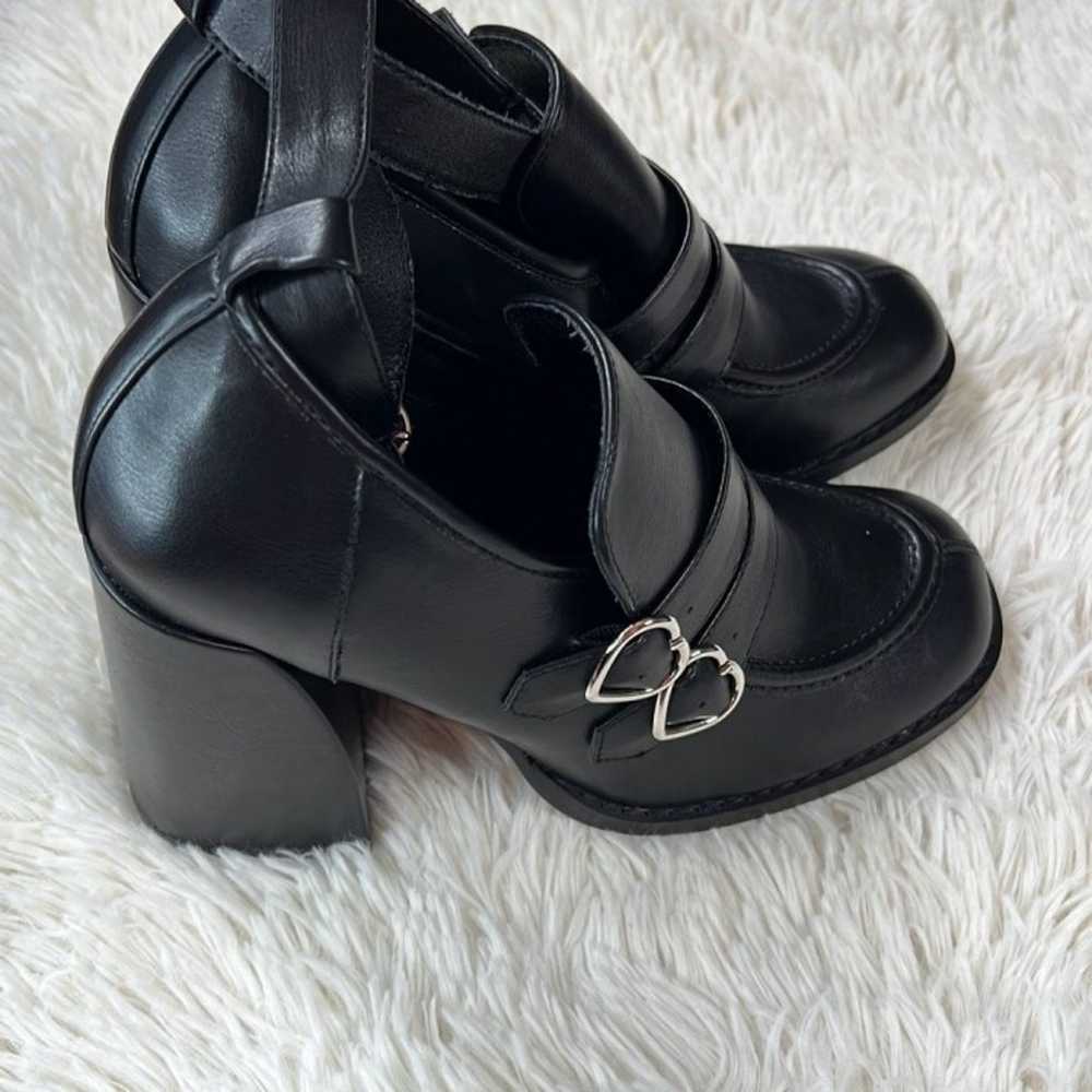 Koi Heart Buckle High Heel Ankle Boots Size 7 New… - image 4