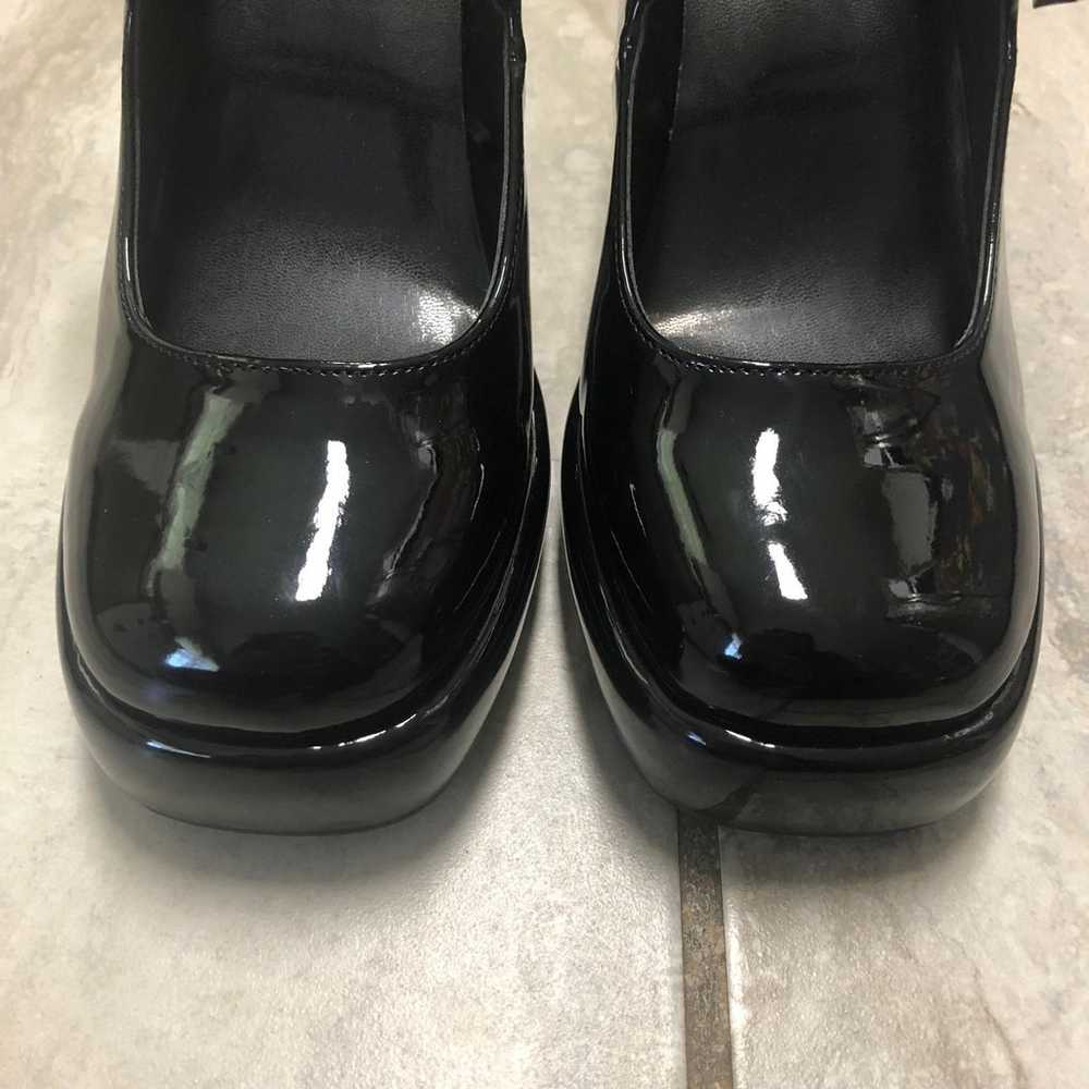 NEW Guess Platform Chunky Heel Black Patent Leath… - image 6