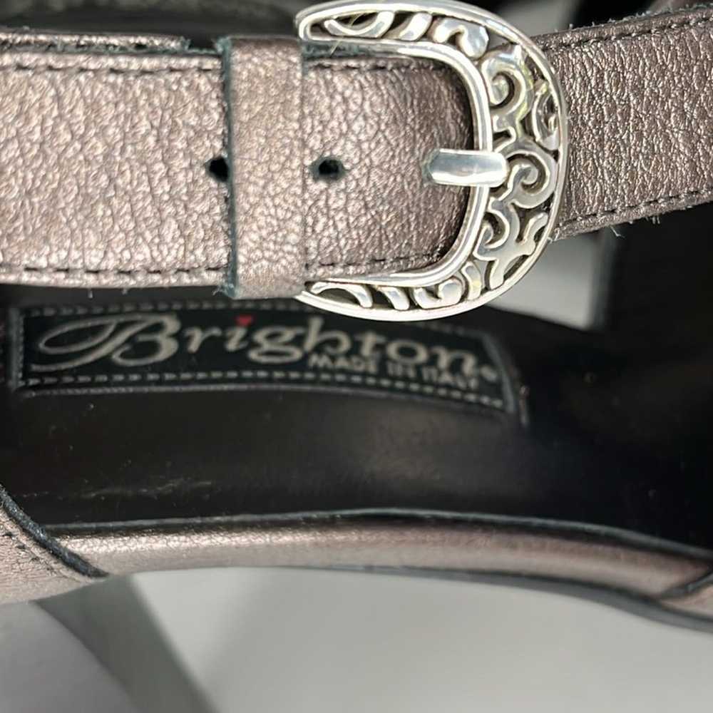 Brighton Viva Pewter Metallic Rhinestone Heels Wo… - image 10