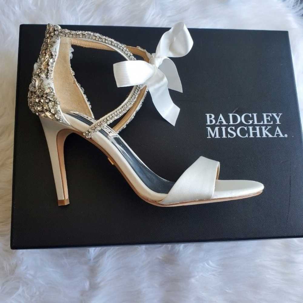NIB* Badgley Mischka Bonita Ankle Tie Embellished… - image 3