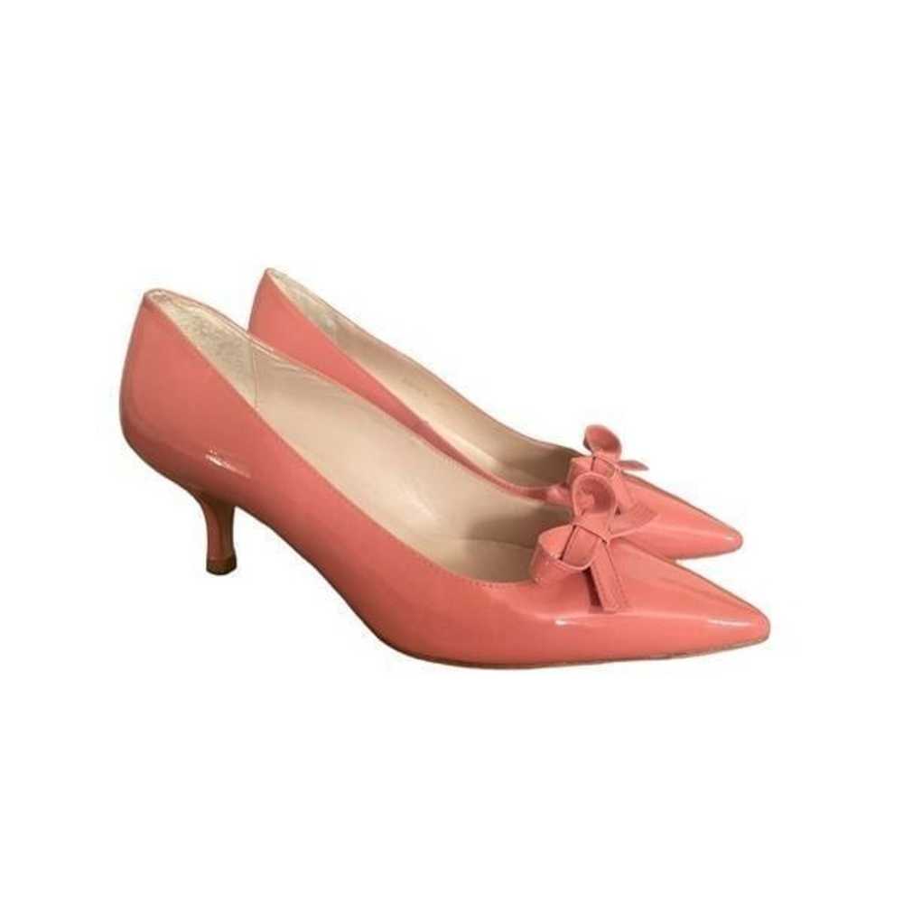 LK Bennett peachy pink never worn out patent bow … - image 2