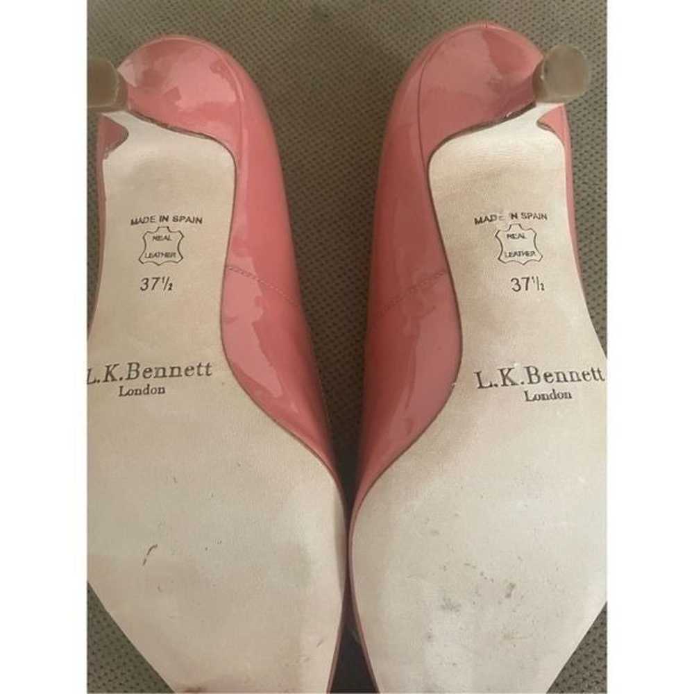 LK Bennett peachy pink never worn out patent bow … - image 4