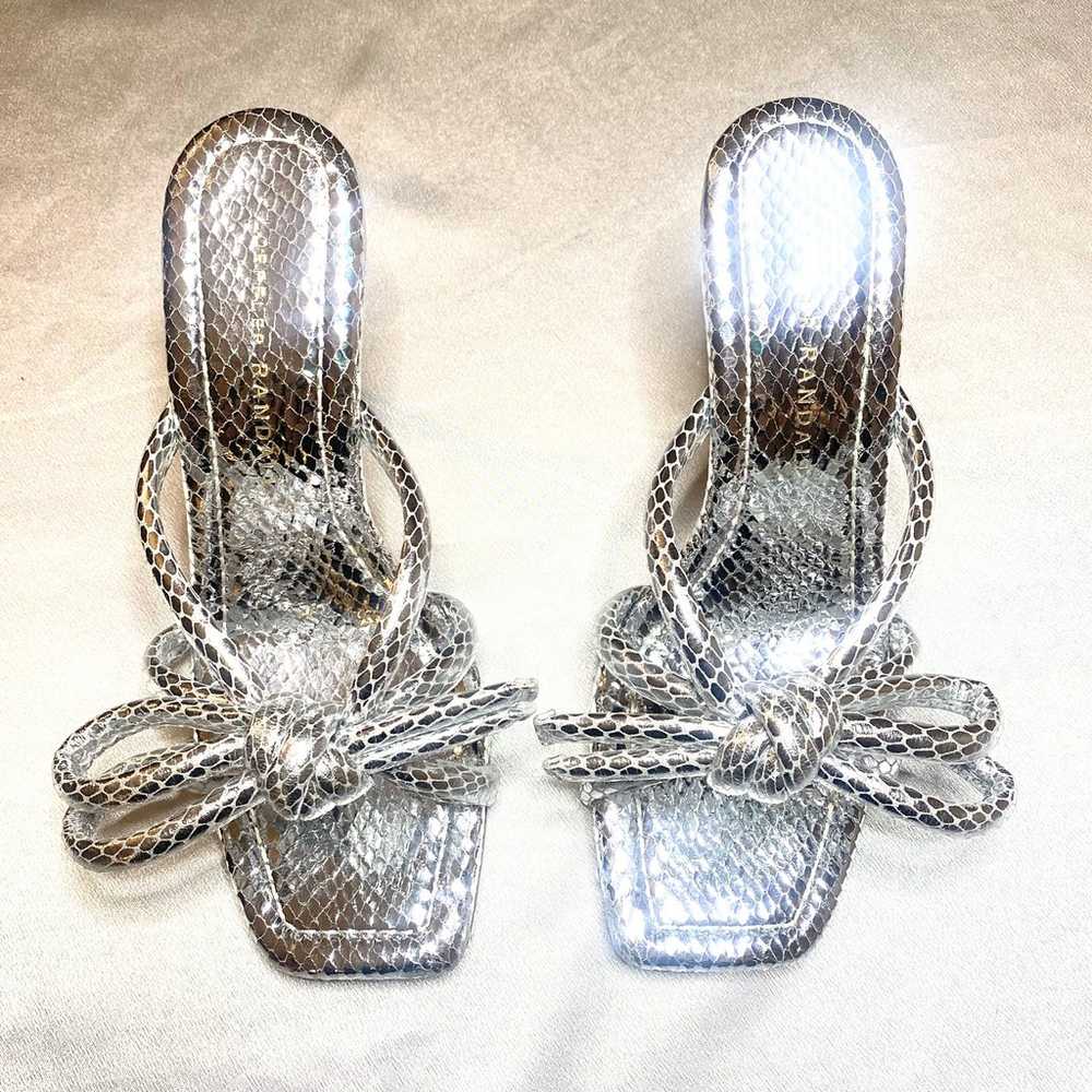 Loeffler Randall Women's Leather Bow Heeled Sanda… - image 2