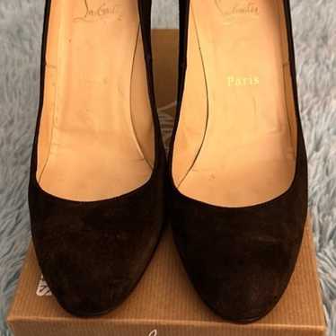 Christian Louboutin Simple Pumps 85mm Brown Velour