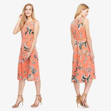 Ann Taylor Coral Oasis dress floral sleeveless 0 - image 1