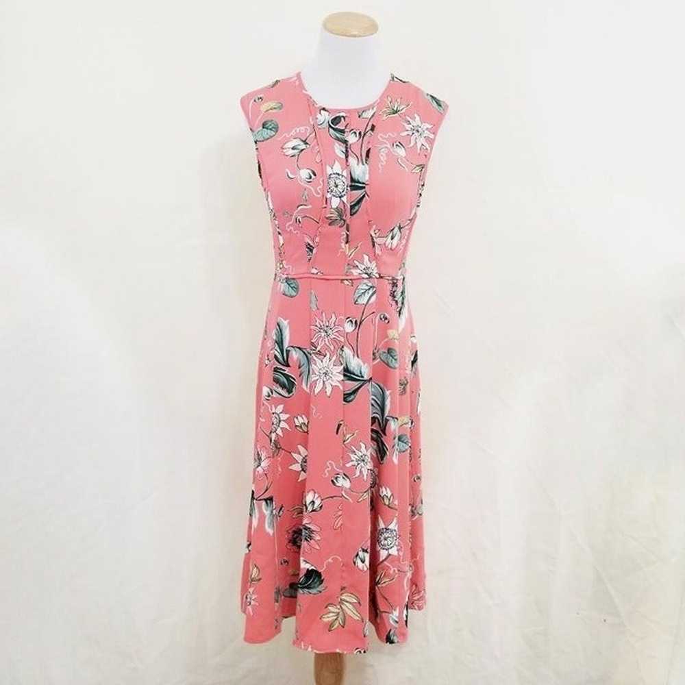 Ann Taylor Coral Oasis dress floral sleeveless 0 - image 3