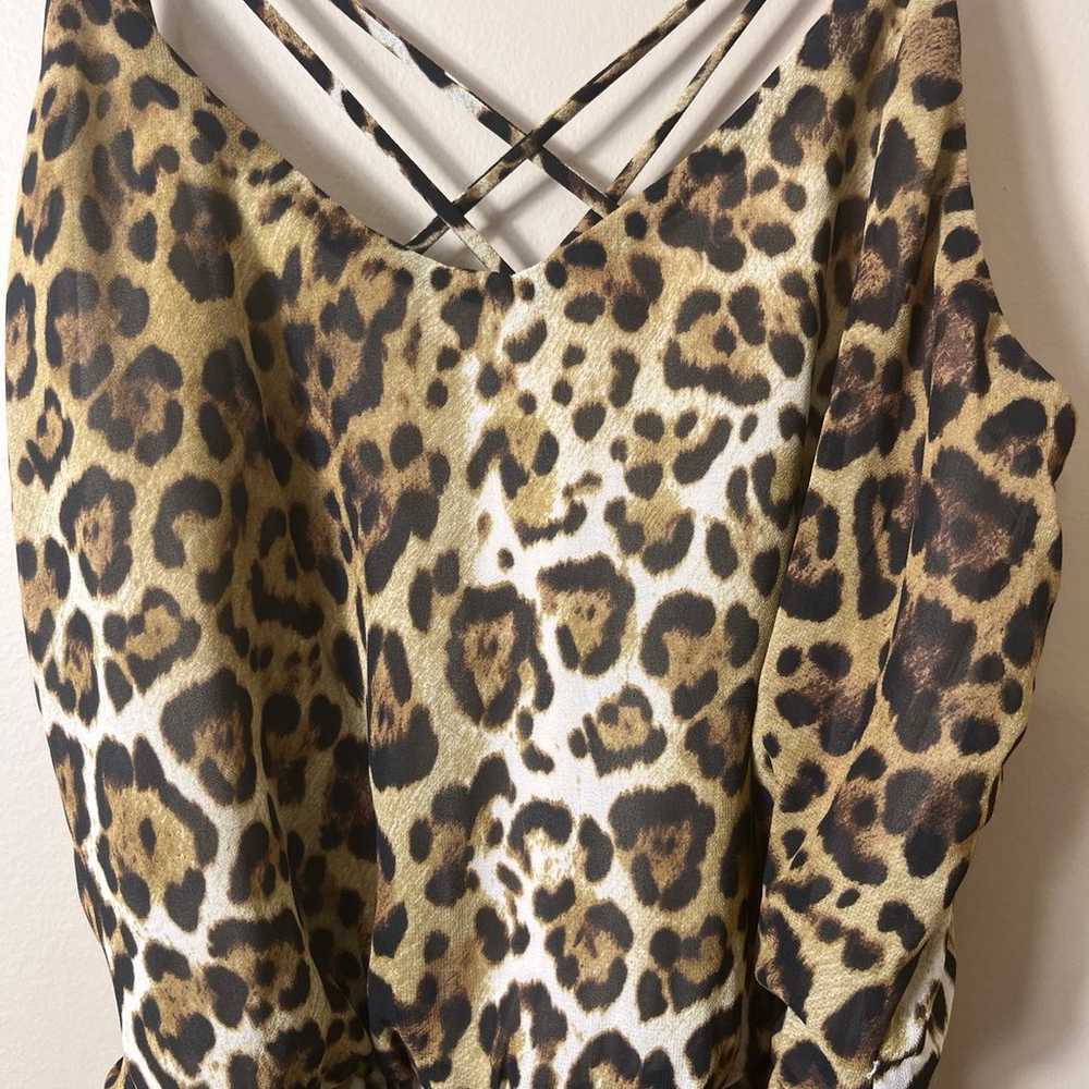 Maurice’s Animal Print Tie Front Strappy Back Che… - image 4