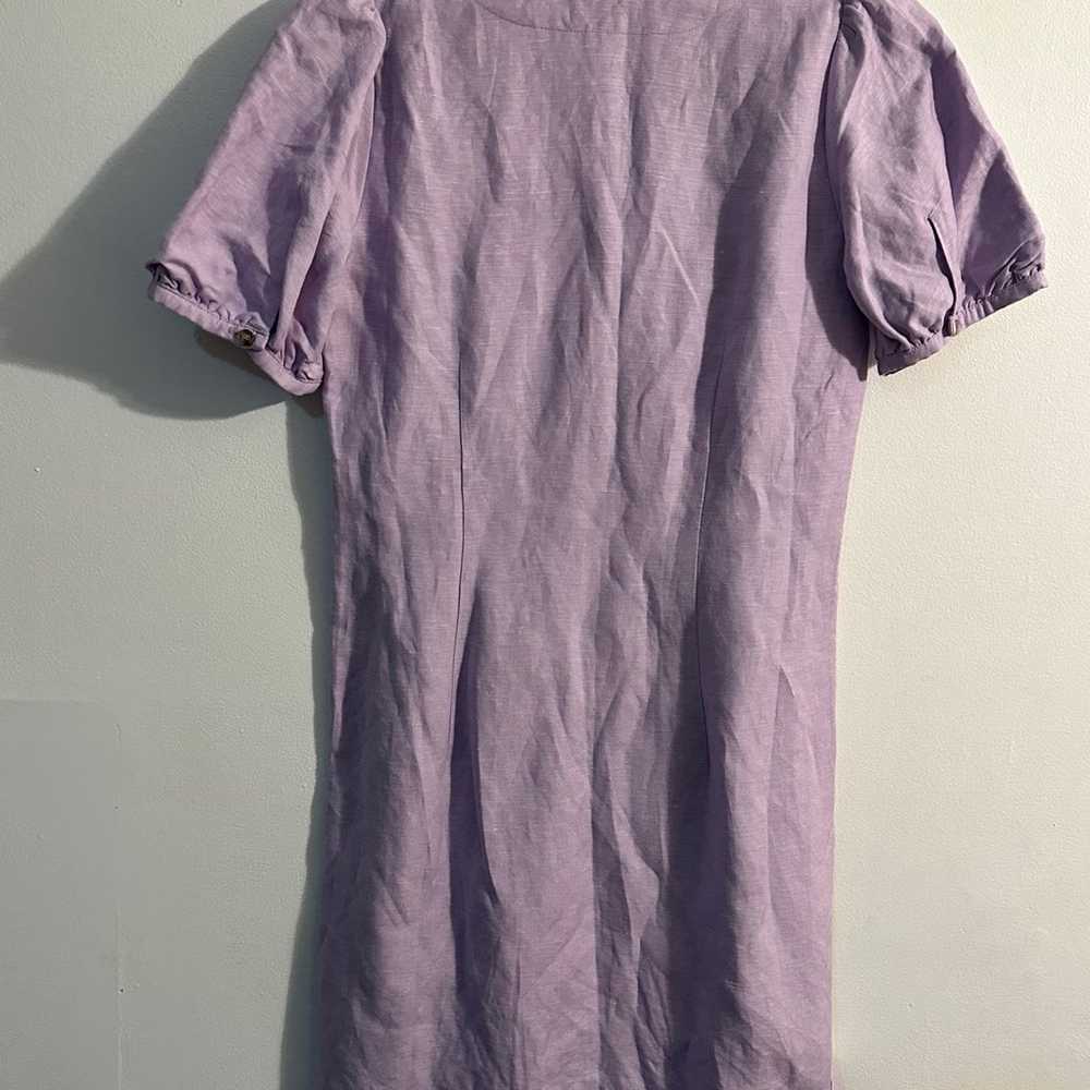 Loft Women’s Button V-Neck Dress - Size 2 Purple … - image 10