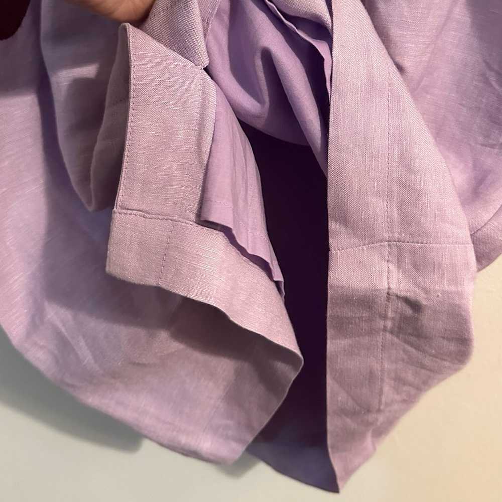 Loft Women’s Button V-Neck Dress - Size 2 Purple … - image 6