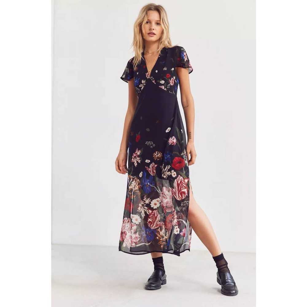 Urban Outfitters Kimchi Blue Sheer Floral Print M… - image 1