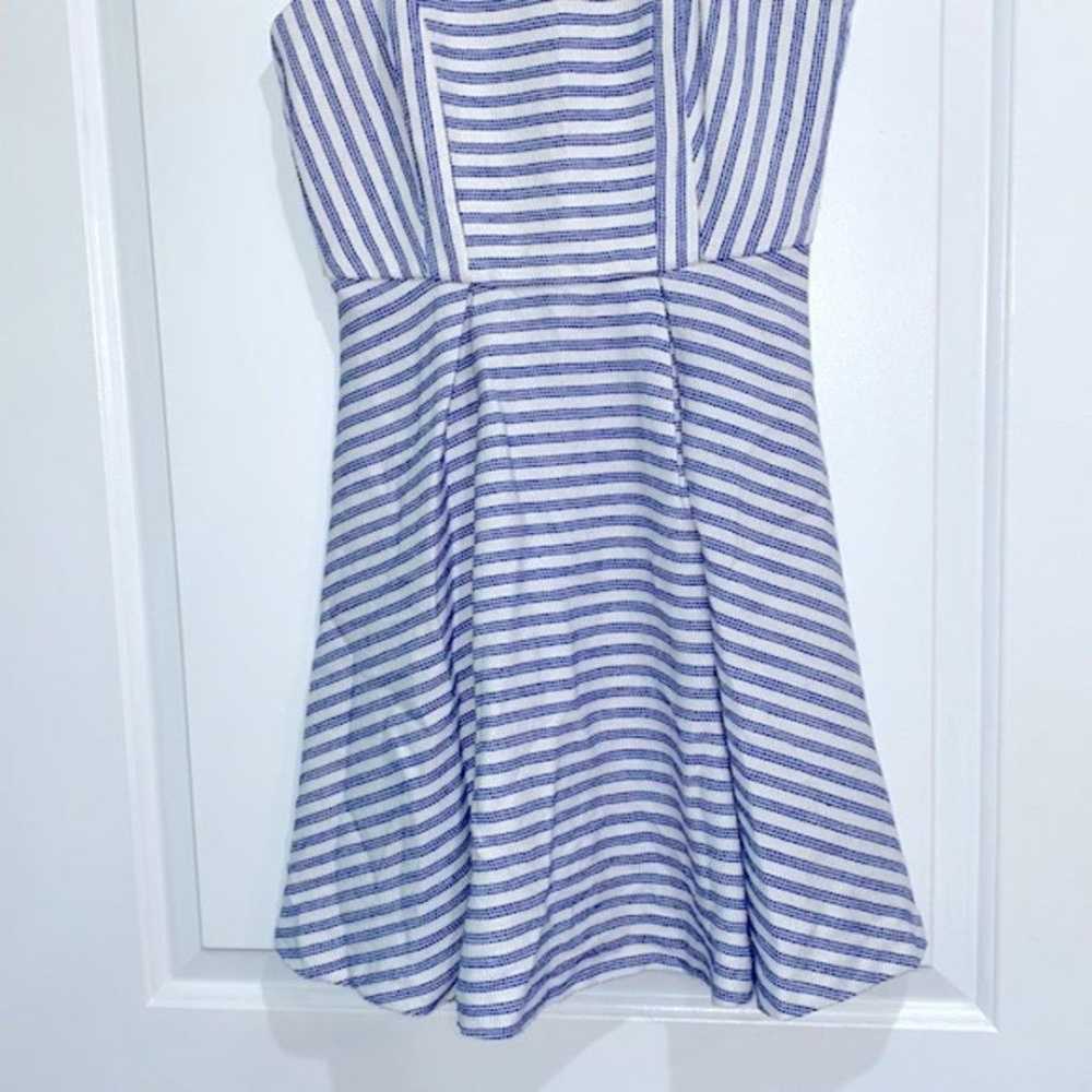BCBGeneration blue & white striped halter dress s… - image 2