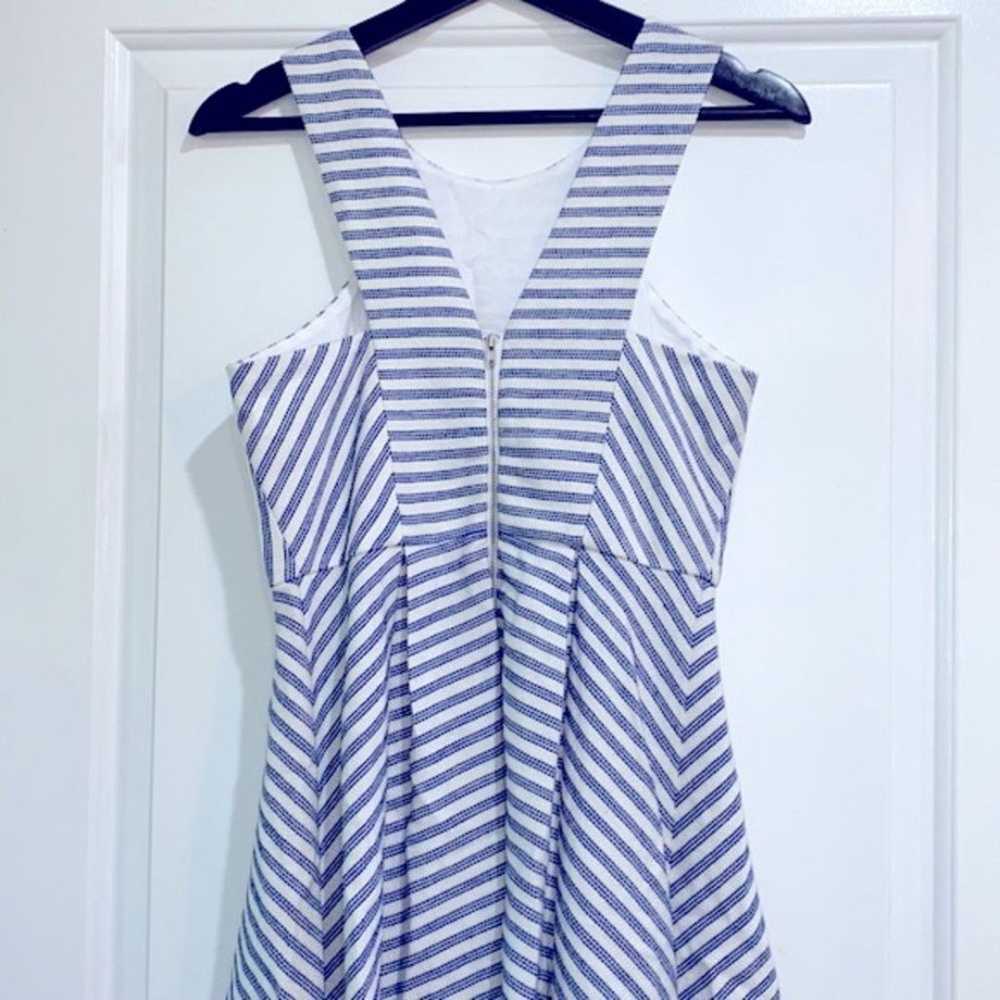 BCBGeneration blue & white striped halter dress s… - image 4