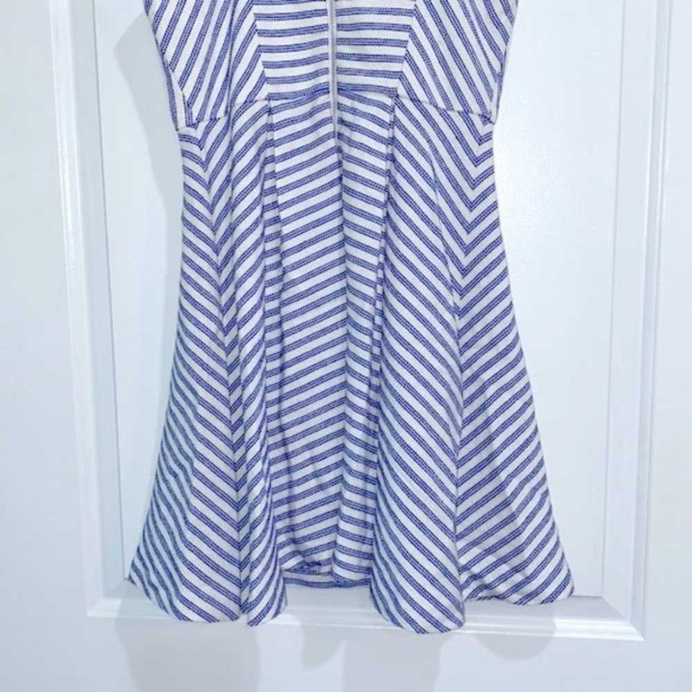 BCBGeneration blue & white striped halter dress s… - image 5