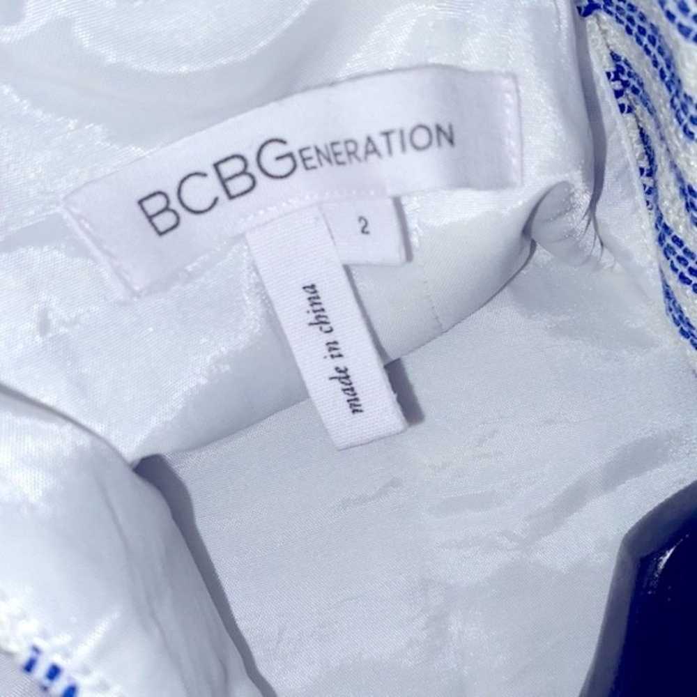 BCBGeneration blue & white striped halter dress s… - image 9