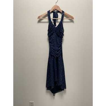 Vintage Jodi Kristopher Halter Dress Womens 3 Blue
