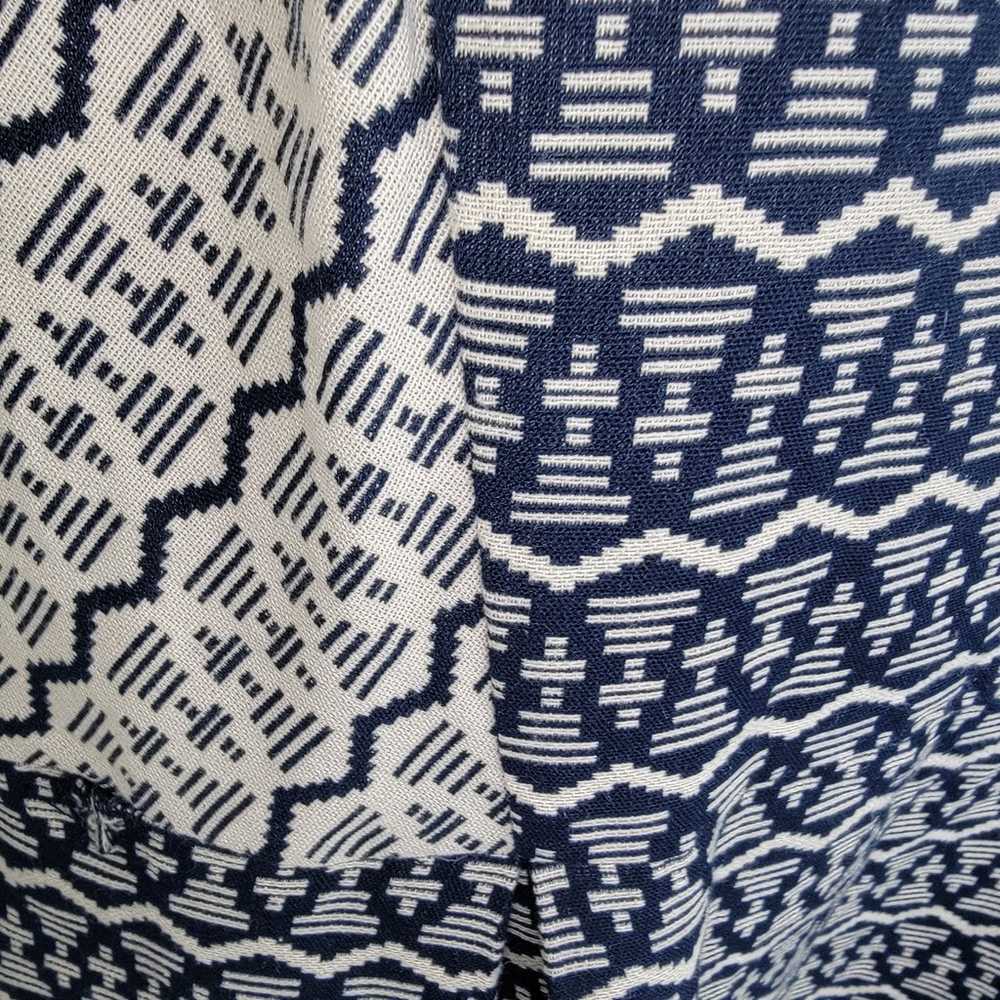 Loft Nwot cotton geometric print sleeveless fit &… - image 4