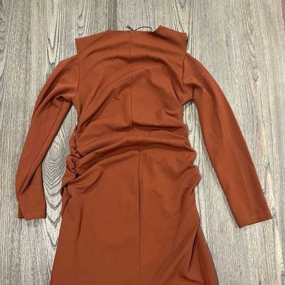 Zara Dress Cold Shoulder Long Sleeve Bodycon Mini… - image 6
