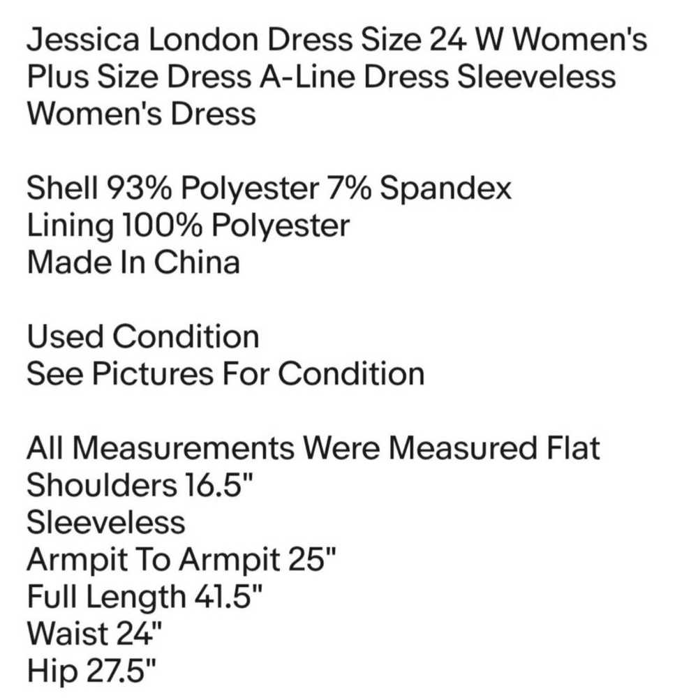 Jessica London Dress Size 24 W Women's Plus Size … - image 5