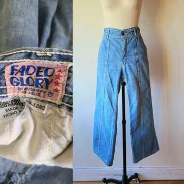 70s Faded Glory Jeans / light wash  bell bottom j… - image 1