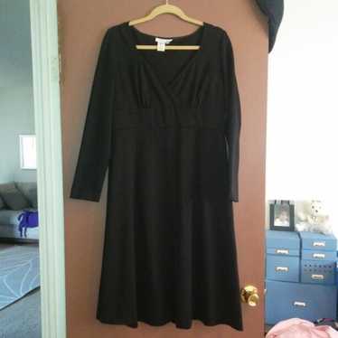 Coldwater Creek $148 Chic Black Dress sz 14 - image 1