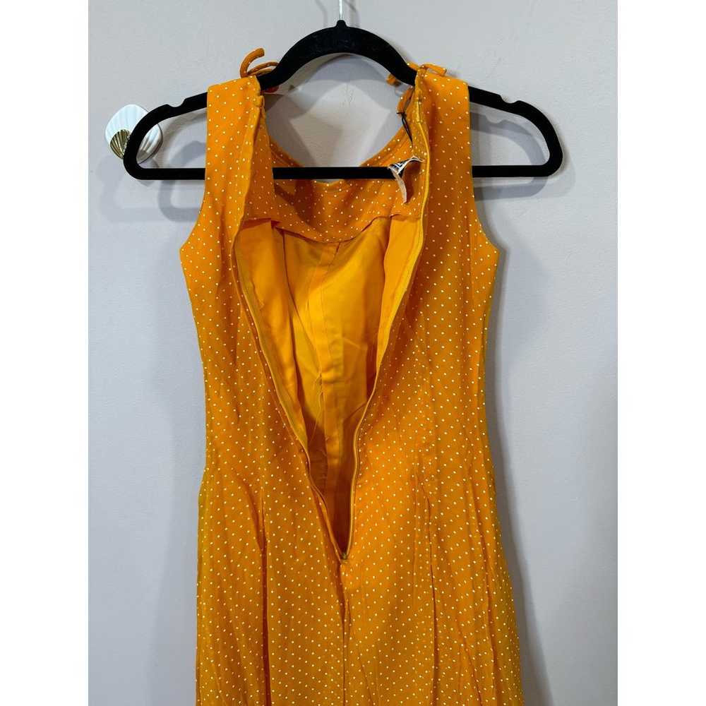 Vintage Corky Craig Orange Polka Dot Dress Size 5 - image 3