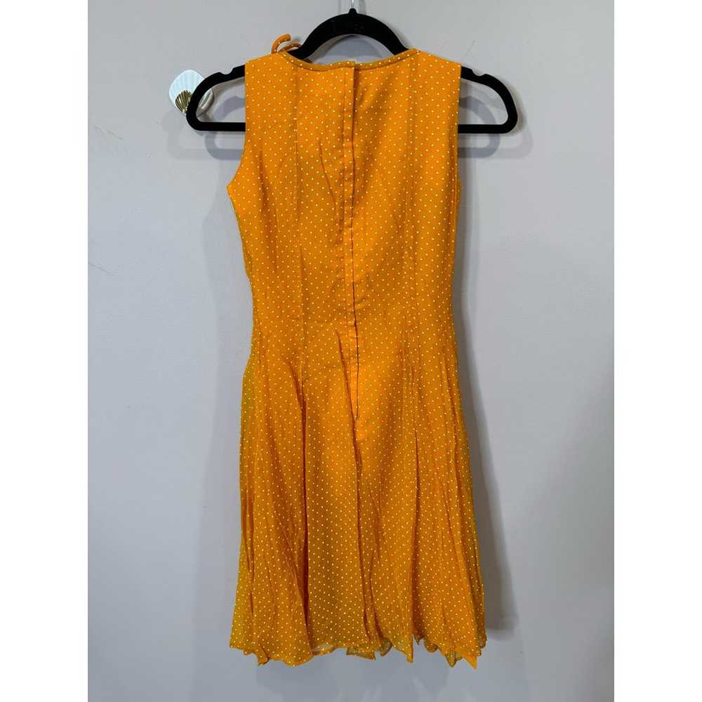Vintage Corky Craig Orange Polka Dot Dress Size 5 - image 5