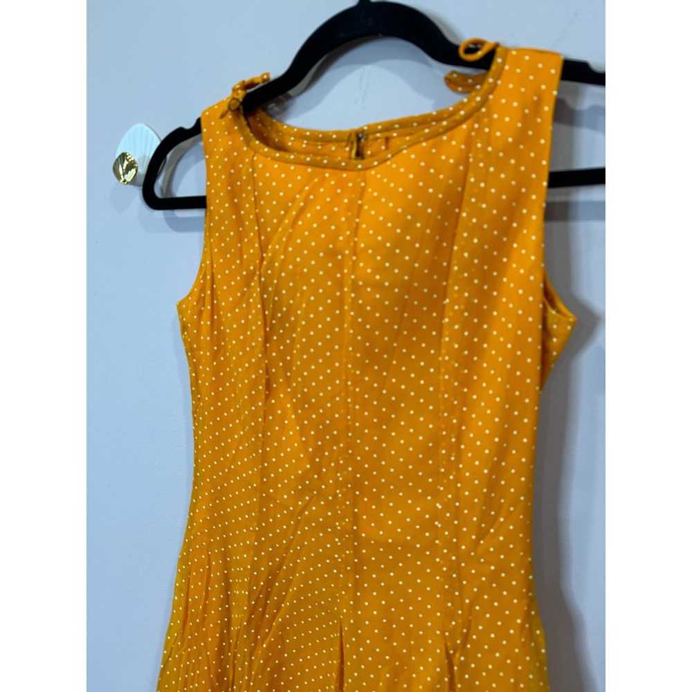 Vintage Corky Craig Orange Polka Dot Dress Size 5 - image 6