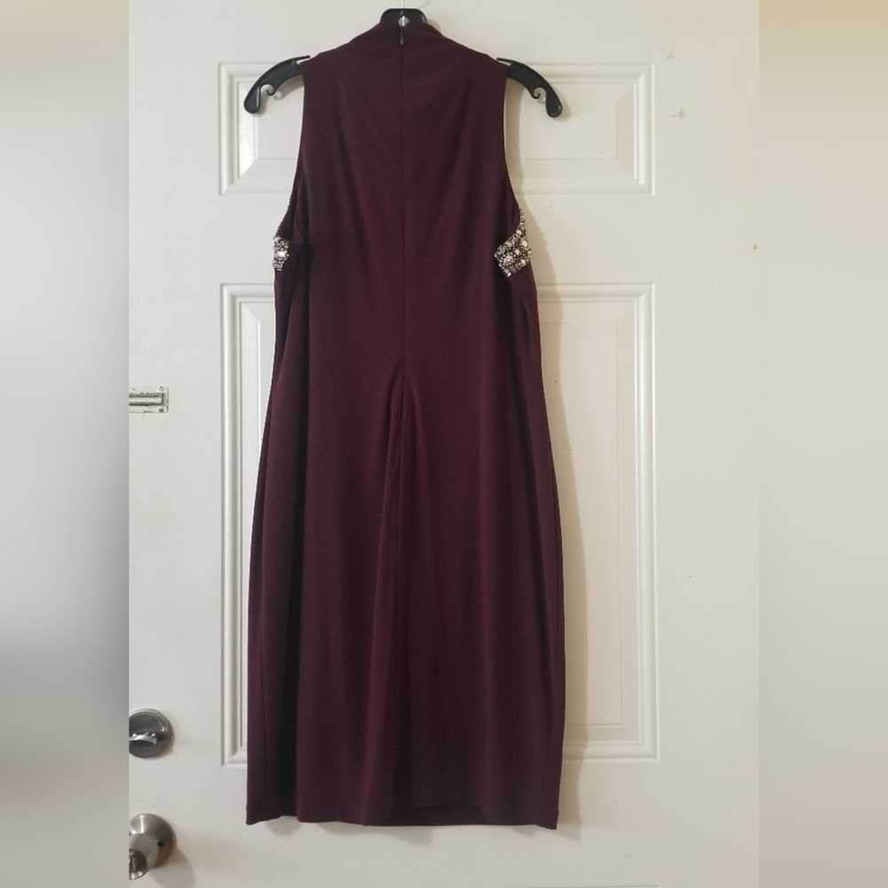 SLNY Evening Dress Burgundy - image 11