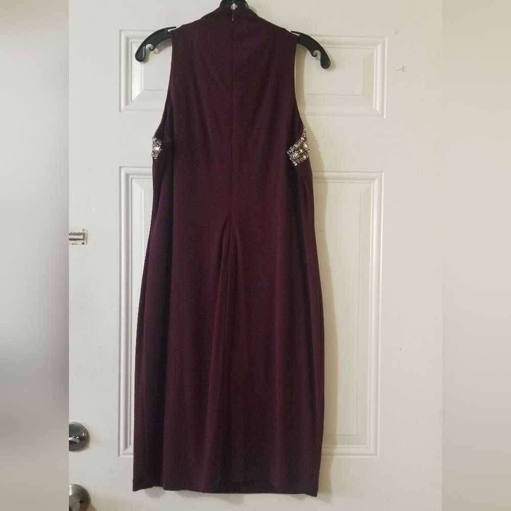 SLNY Evening Dress Burgundy - image 2
