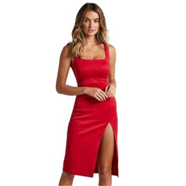 Showpo Red Bodycon Midi Dress