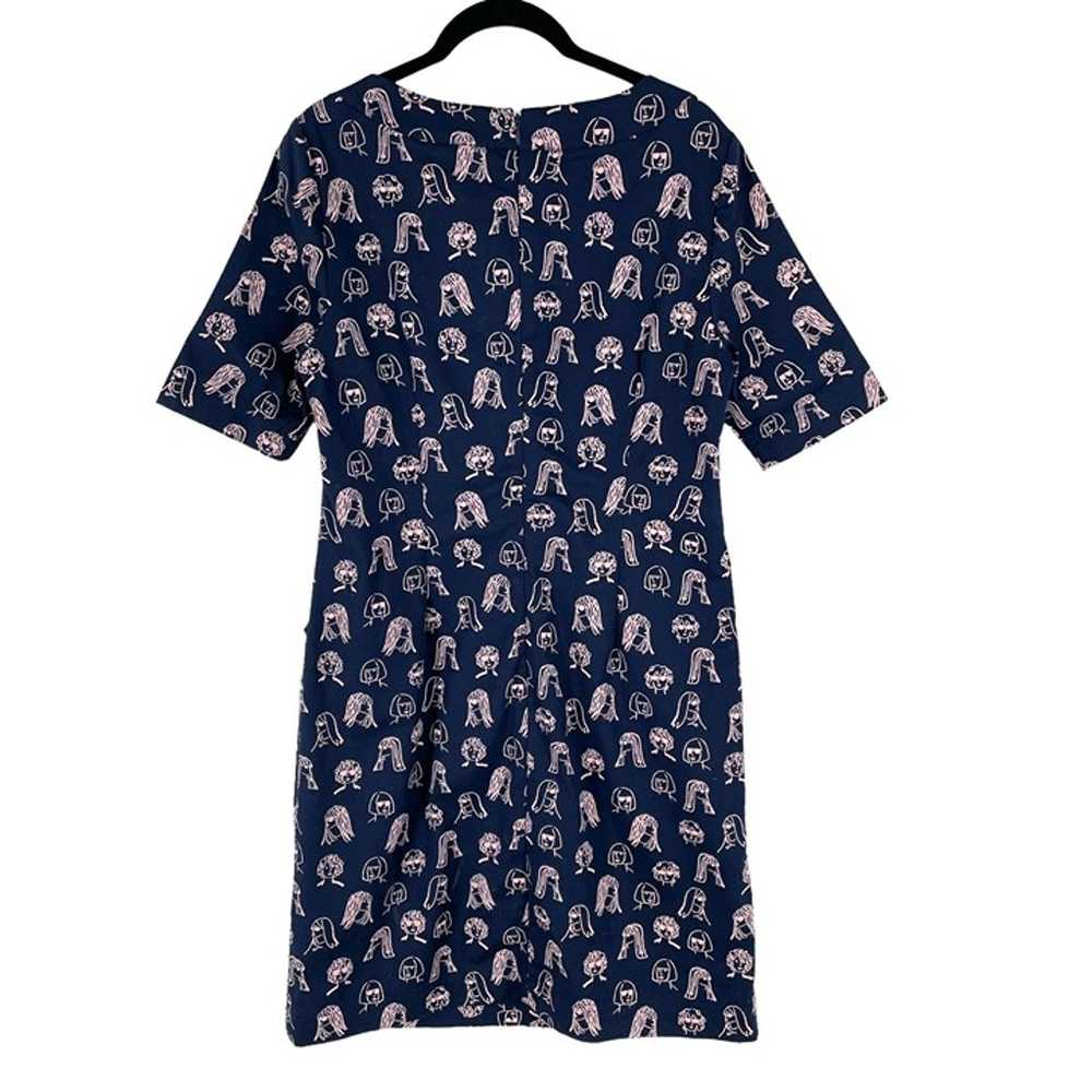 Boden Iona Chit Chat Navy Printed Shift Casual Dr… - image 3