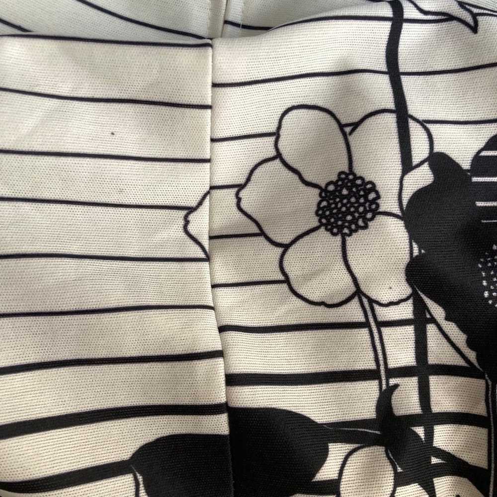 Vintage black and white striped floral sundress w… - image 11
