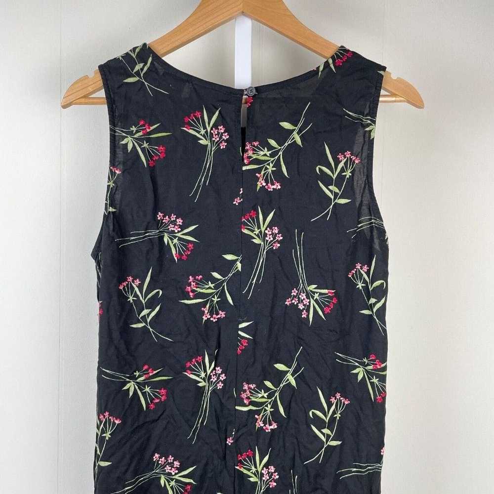 Vintage 90s Studio Ease Black Floral Maxi Dress 1… - image 6